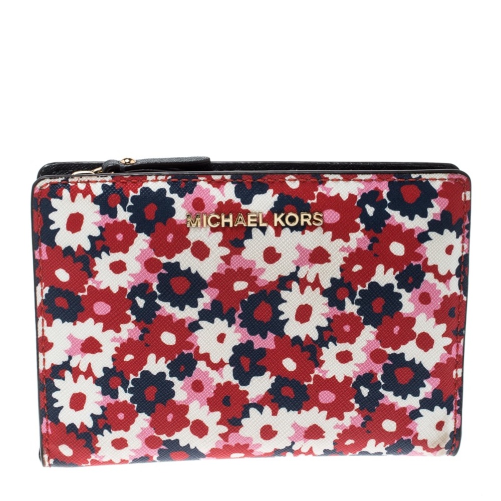 Michael kors floral wallet - new ***comes with card holder**